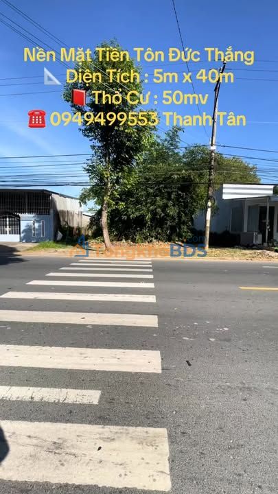 Đất nền Thạnh Trị Tôn Đức Thắng 200m² 1.6 tỷ - Sổ đỏ chính chủ