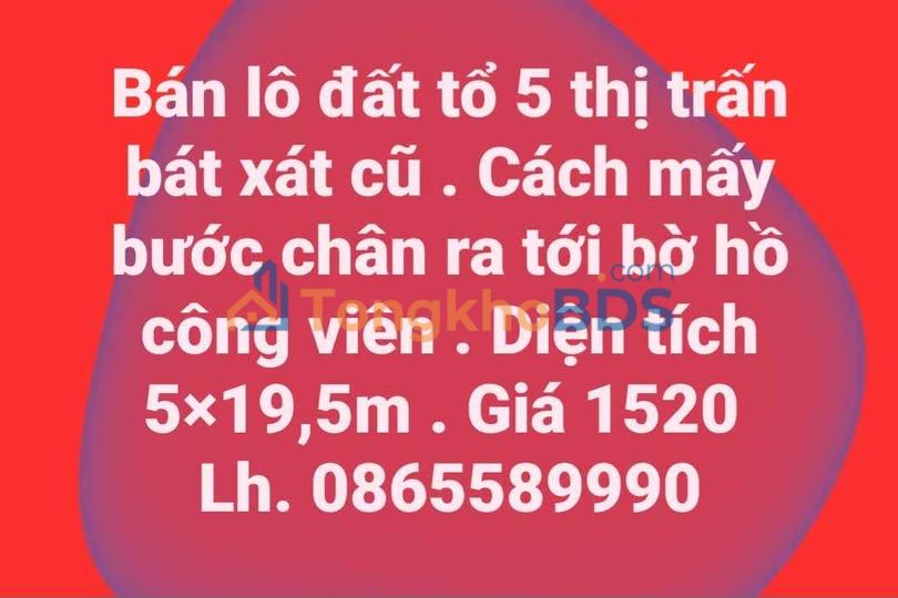 Đất nền Thị trấn Bát Xát 98m² 1.52 tỷ - Giá tốt hiếm có