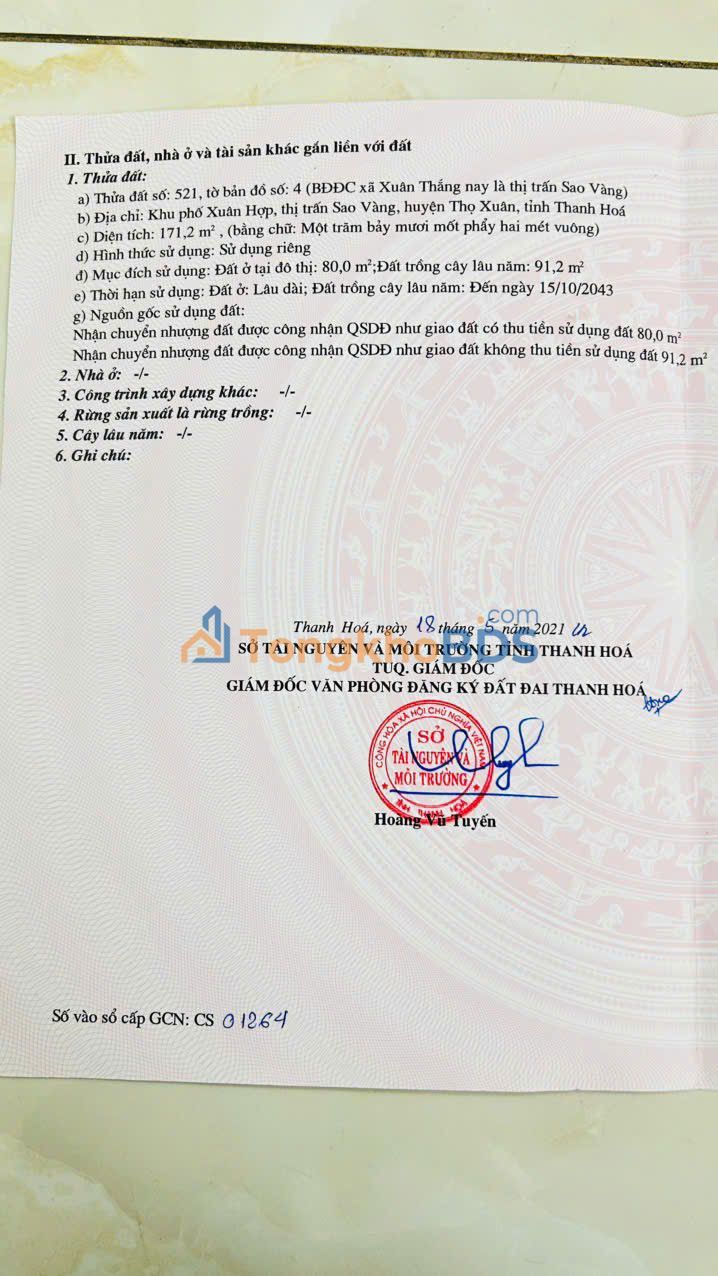 Bán Đất Thổ Cư 170m² Thọ Xuân - Sổ Đỏ Sẵn, Gần Sân Bay