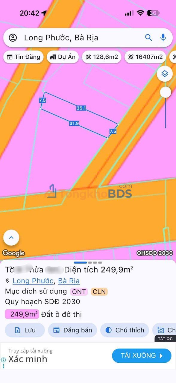 Đất nền Long Phước TP. Thủ Đức 250m² 3 tỷ - Sổ đỏ sẵn