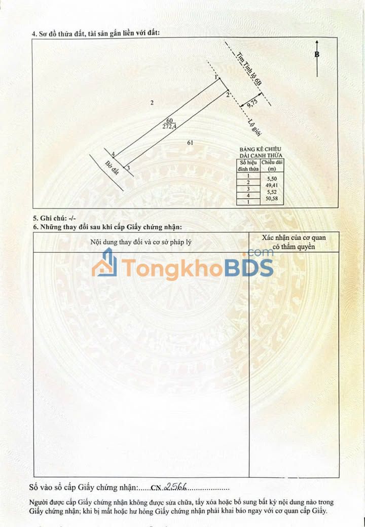 Đất Mặt Tiền Tỉnh Lộ 6B - Phong Điền 272m² Giá Mềm