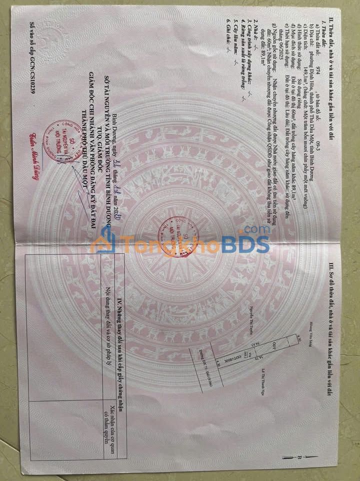 Đất nền Định Hòa 149m² 2.15 tỷ - Sổ đỏ chính chủ