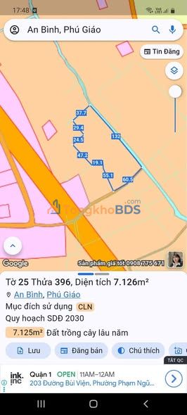Đất An Bình Phú Giáo 10.000m² 2.3 tỷ - Pháp lý rõ ràng