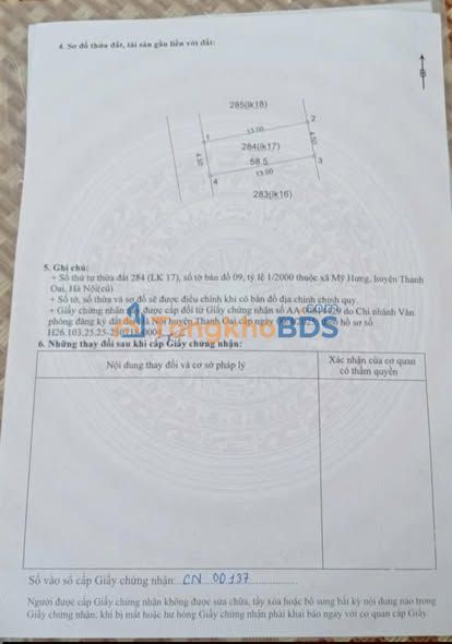 Đất nền Tam Hưng Thanh Oai 58m² 817 triệu - Đường ô tô