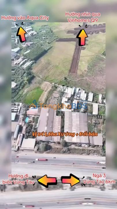 Đất nền Biên Hòa QL51 1,8ha 200 tỷ - Sổ đỏ chính chủ