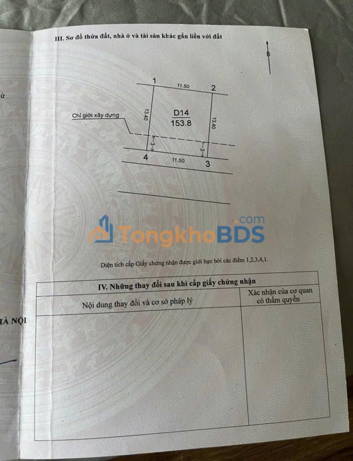 Đất nền KĐT Cổ Dương Đông Anh 154m² 1.848 tỷ - Sổ đỏ chính chủ
