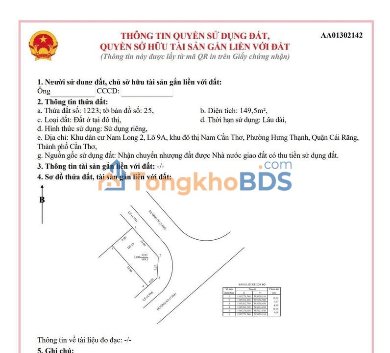 Bán nền góc Nam Long Central Lake, Cần Thơ - 143m² - 9 Tỷ
