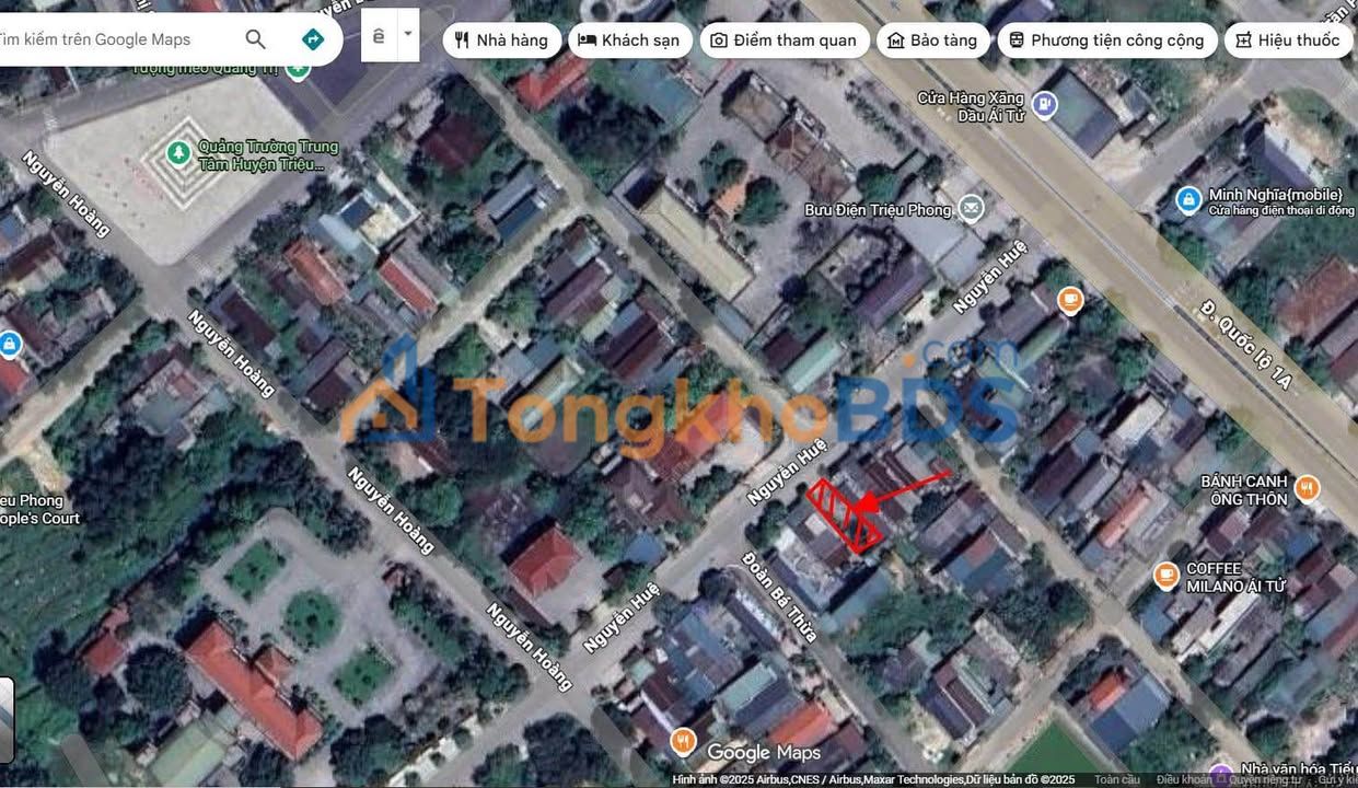 Đất nền Nguyễn Huệ Ái Tử 213m² 10m MT - Sổ đỏ