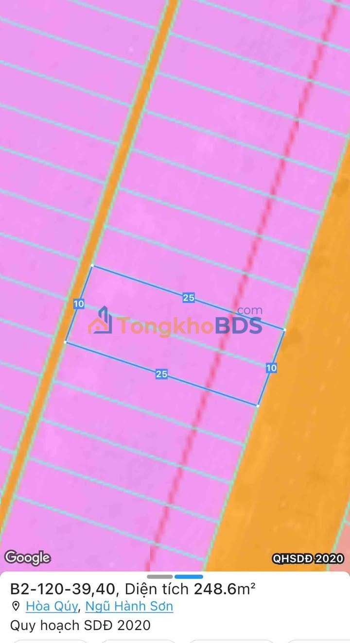 Đất nền Hòa Quý, Ngũ Hành Sơn 250m² 12.55 tỷ - Sổ đỏ chính chủ