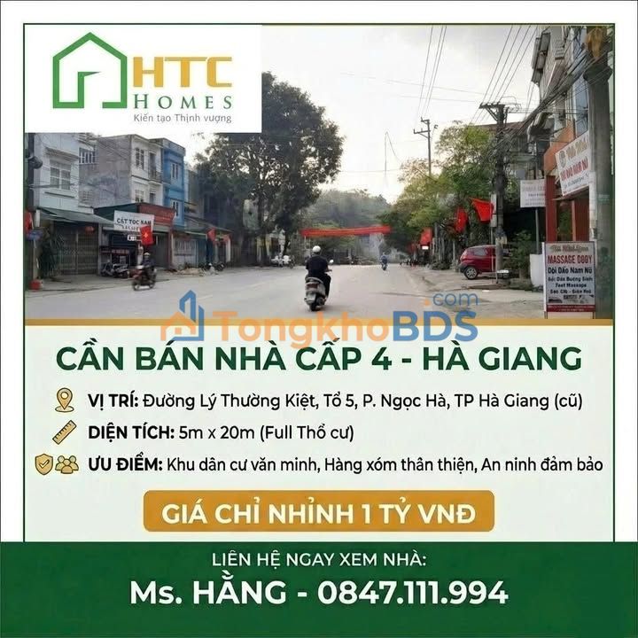 Nhà cấp 4 Ngọc Hà Hà Giang 100m2 1 tỷ - Chính chủ bán