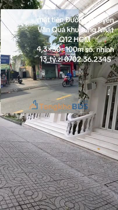Nhà mặt tiền Nguyễn Văn Quá Q12 100m² 13.9 tỷ - Chính chủ