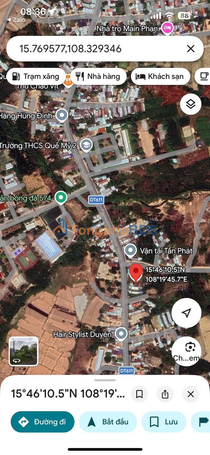 Mặt tiền DT611 Quế Sơn 155m² - Kinh doanh sầm uất, giá chỉ 1.3 tỷ