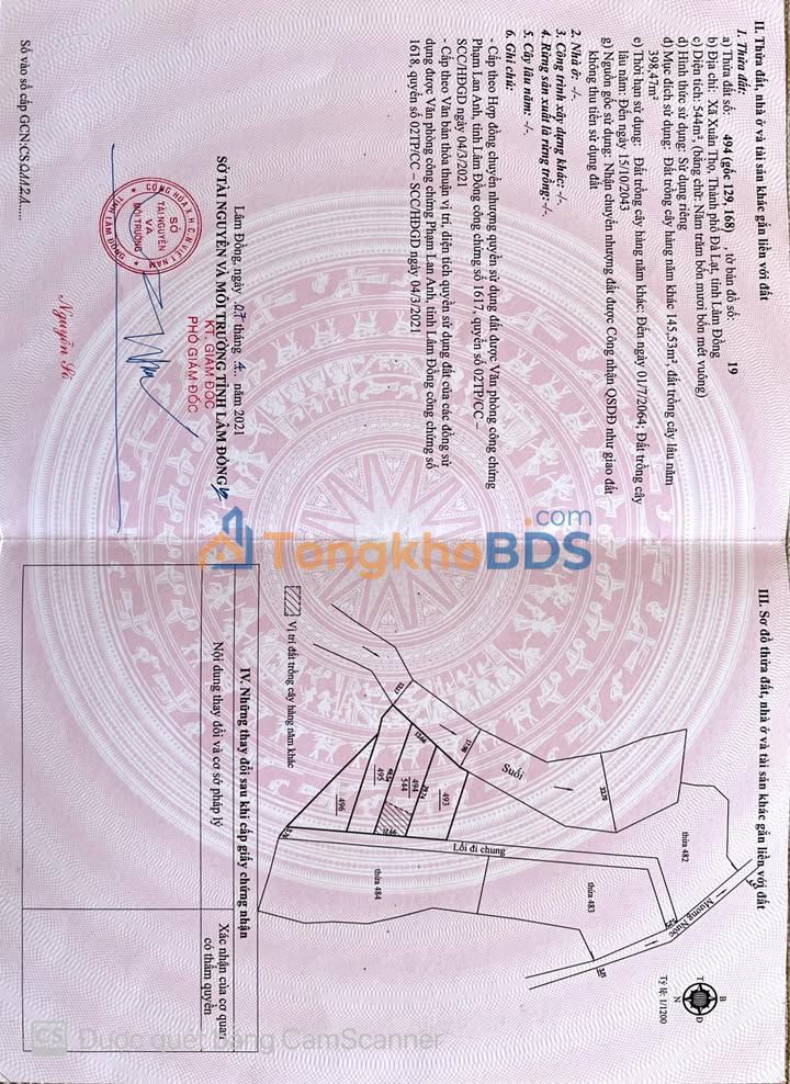 Đất Xuân Thọ Đà Lạt 544m² 2 tỷ - Hạ tầng hoàn thiện