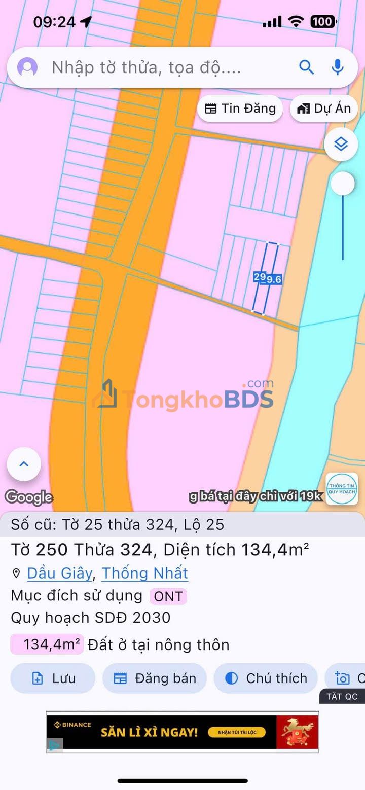 Đất nền Lộ 25, Thống Nhất 115m² 720 triệu - Sổ đỏ