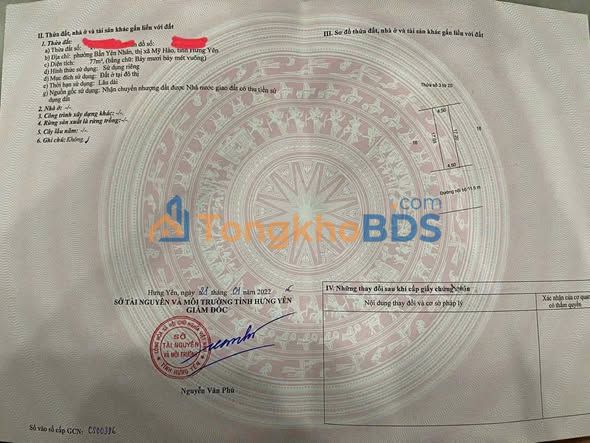 Đất nền chợ Bao Bì, Phù Cừ, Hưng Yên - 77m² - Kinh doanh sầm uất