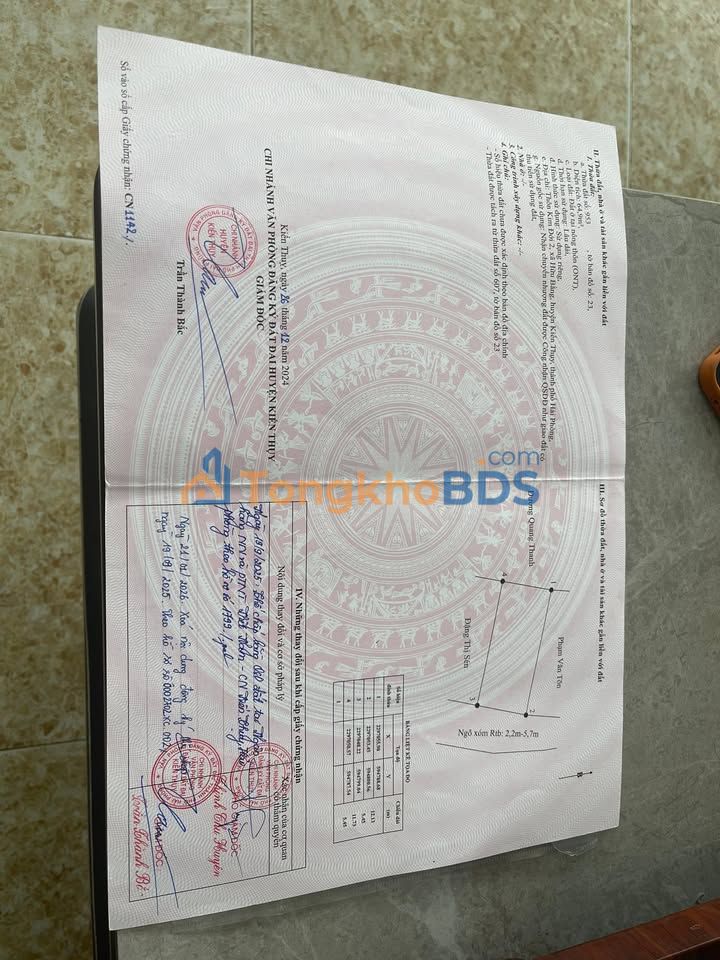 Đất nền Hữu Bằng, Kiến Thụy 68m² - Ngõ ô tô, giá 1.07 tỷ