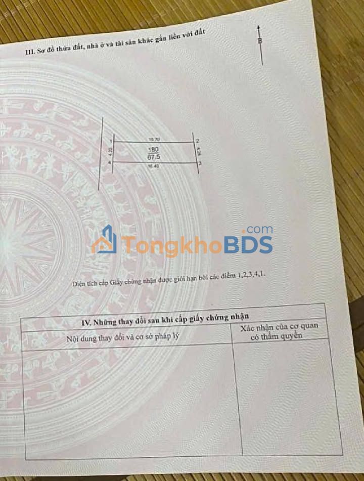 Đất nền Tiên Dương Đông Anh 68m² - Sổ đỏ chính chủ