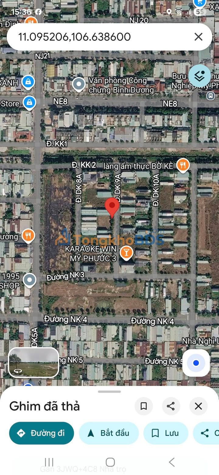 Đất nền DK9A Bến Cát 150m² 1.8 tỷ - Đường to ô tô