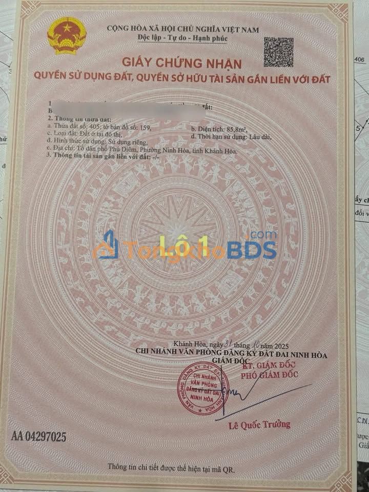 Đất nền Phường Ninh Đa 86m² 2xx triệu - Sổ hồng chính chủ