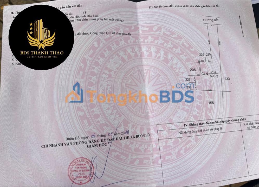 Đất nền Buôn Hồ 500m² 200-299 triệu - Sổ đỏ chính chủ