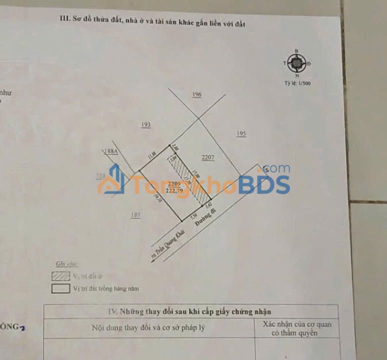 Đất nền Trần Quang Khải Đà Lạt 223m² 8.5 tỷ - Sổ đỏ