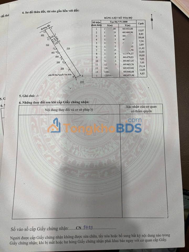 Đất thổ cư Hàm Cường 624m² 650 triệu - Sổ đỏ chính chủ