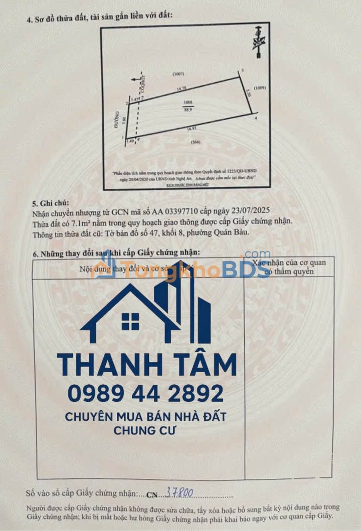 Đất Nền Ngõ Lệ Ninh, Vinh 88.9m² - Mặt Tiền Rộng, Phong Thủy Tốt