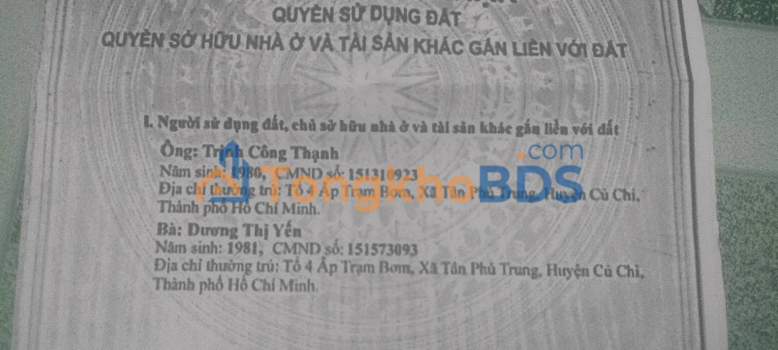 Nhà riêng Củ Chi 348m² giá 4.4 tỷ - Chính chủ bán gấp