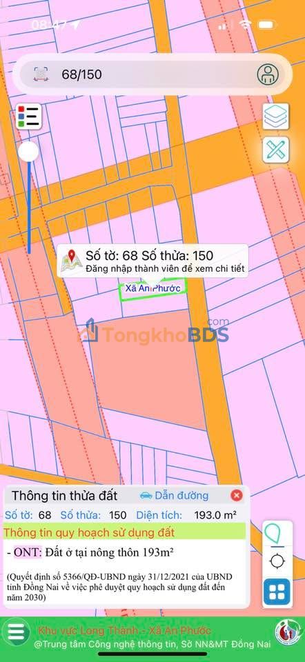 Đất Ấp 3 Phước An 184m2 4 tỷ - Sổ đỏ chính chủ Ecotown