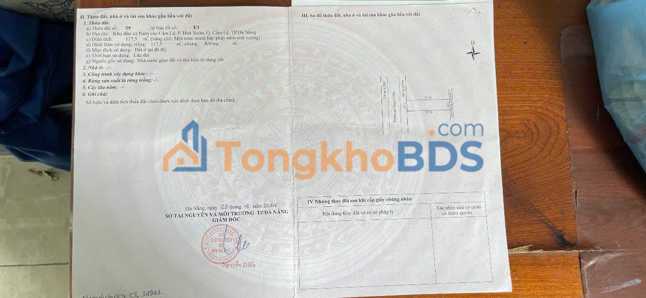 Đất Hòa Xuân Đà Nẵng 118m² 4.5 tỷ - Sổ đỏ chính chủ