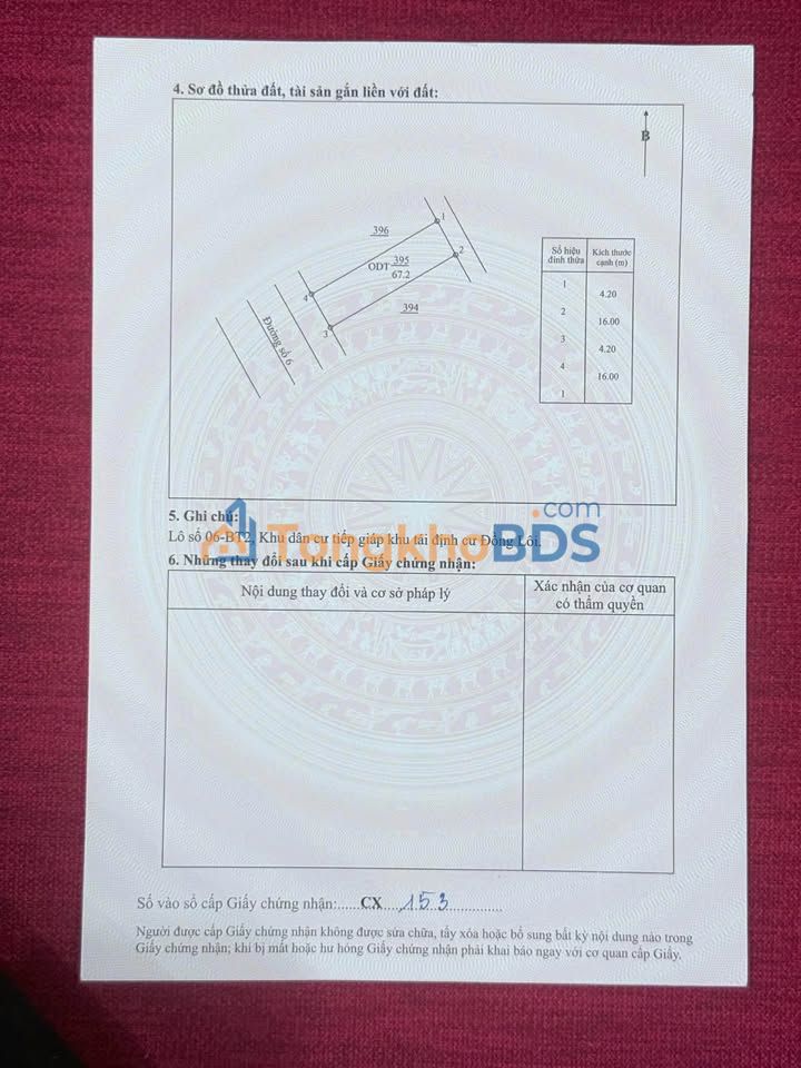 Đất nền Đồng Lôi 67m² 3.65 tỷ - Sổ đỏ chính chủ