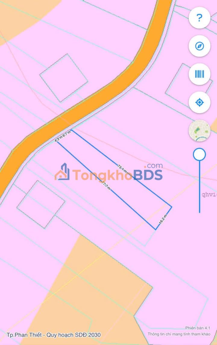 Đất nền 1000m² mặt tiền biển Trần Hữu Xoàng, Phan Thiết - Giá tốt