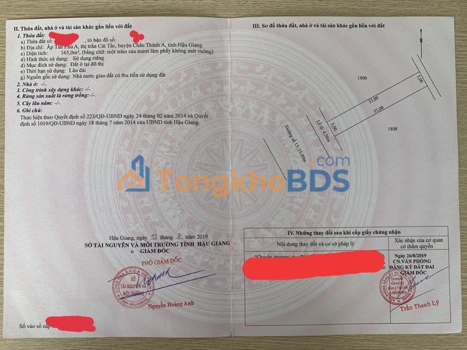 Đất nền KDC Vạn Phát Cái Tắc 165m² - Đất thổ cư 100%