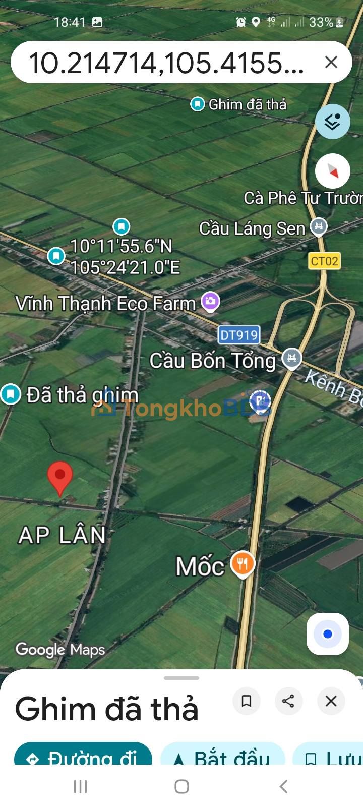 Đất Thạnh Lộc Vĩnh Thạnh 10.368m² 2.4 tỷ - Sổ đỏ chính chủ