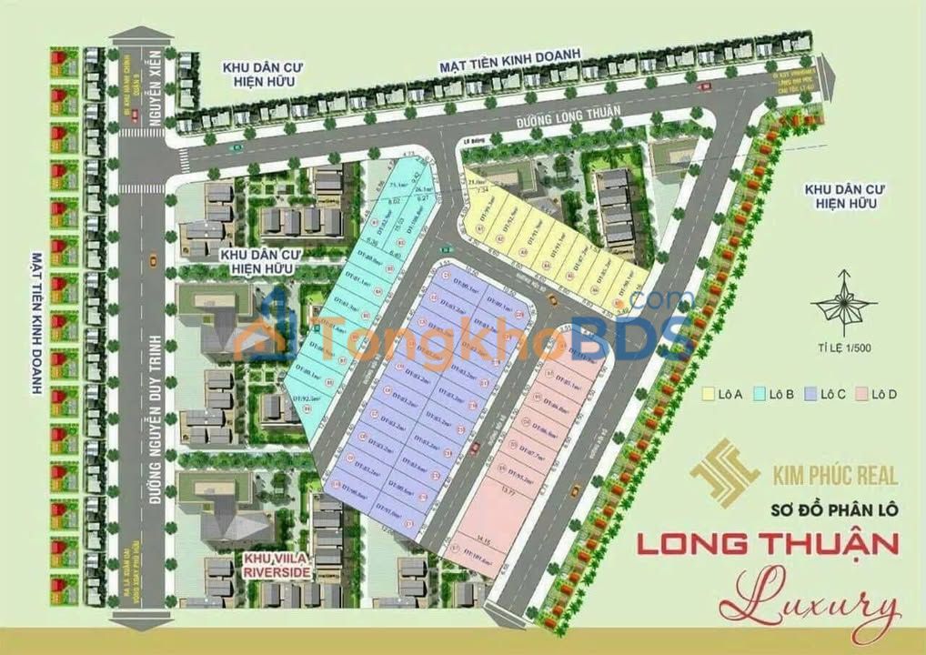 Đất nền Hoàng Kim Long Thuận 93m² 3.8 tỷ - Sổ đỏ