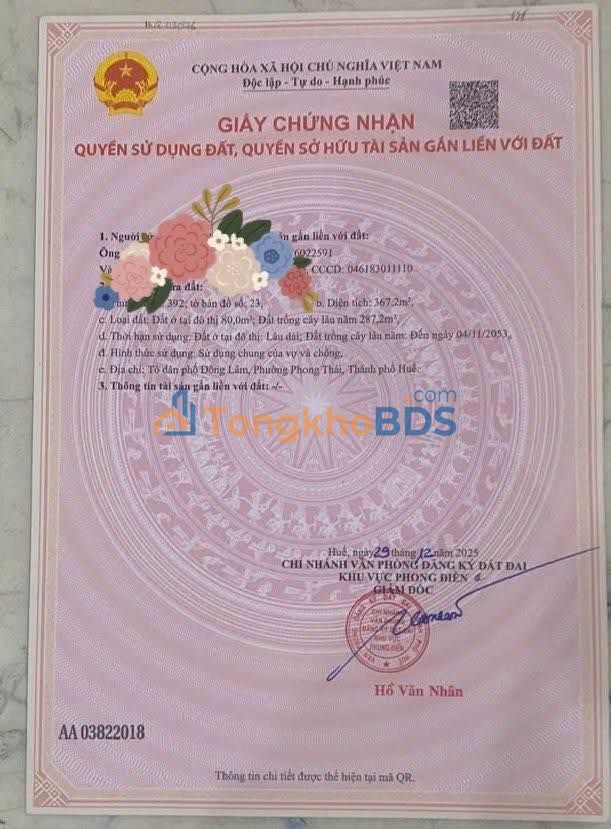 Đất nền Phong An Phong Điền 367m² giá F0 - Tiềm năng tăng giá