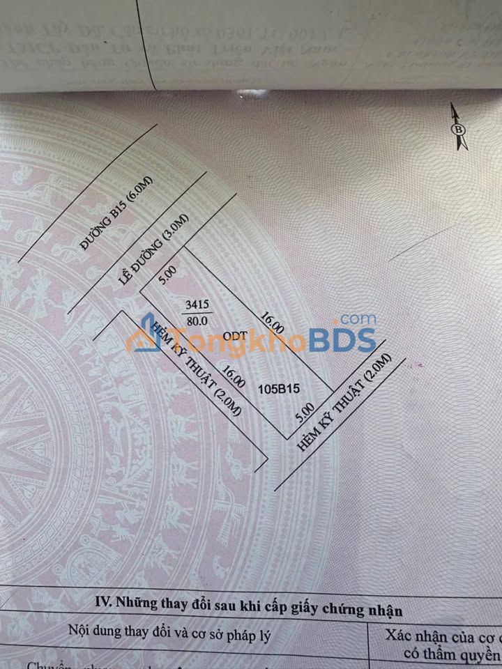 Bán Nền 80m² Đường B15, KDC Tân Phú, Cần Thơ - Sổ Hồng ODT, Giá 1.9 Tỷ