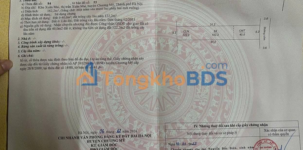 Đất nền Xuân Mai, Chương Mỹ 162m² - Hạ tầng hoàn thiện