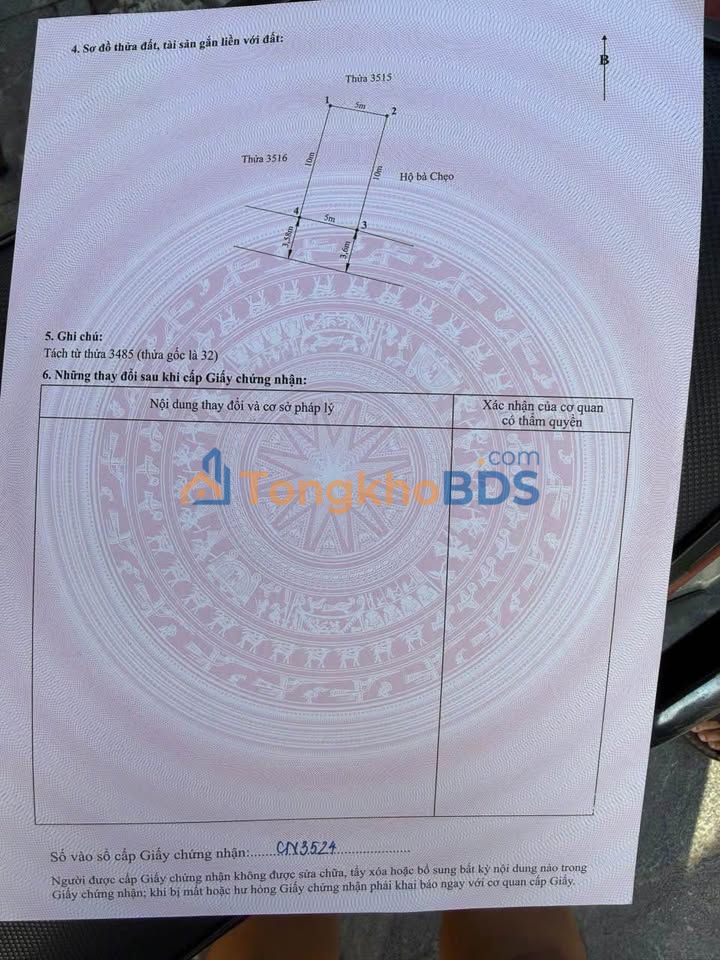 Đất nền Hàng Tổng 50m² 2.25 tỷ - Sổ đỏ chính chủ