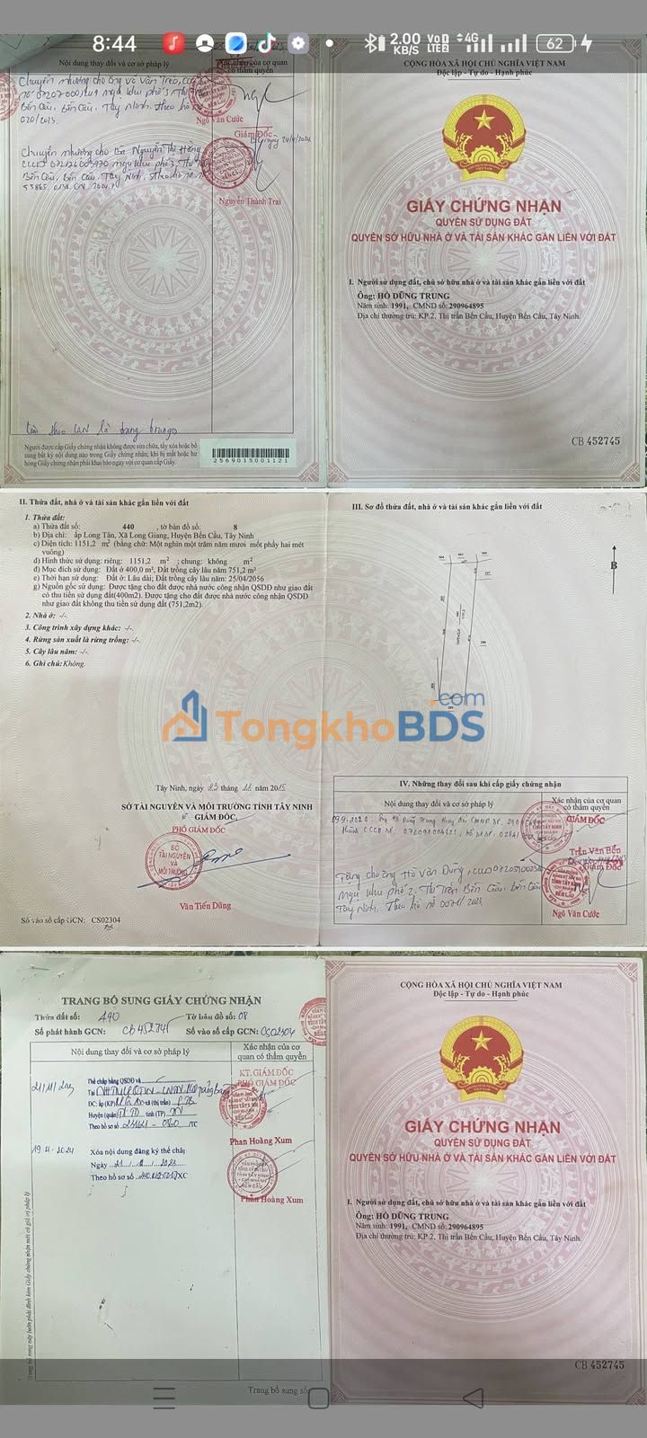 Đất Long Giang Bến Cầu 1.378m² 2.6 tỷ - Đường to ô tô