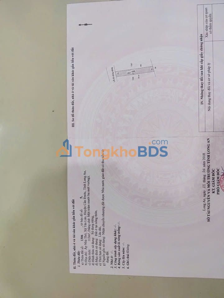 Đất nền An Phú Cần Đước 113m² 950 triệu - Đường ô tô vào