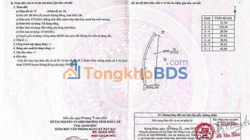 Đất nền Hòa Lễ Krông Bông 1.728m² 335 triệu - Xây dựng tự do