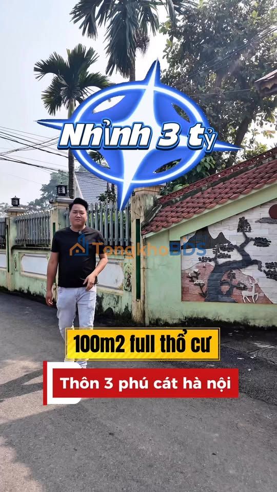 Đất nền Thôn 3 Phú Cát 100m² - Sổ đỏ chính chủ
