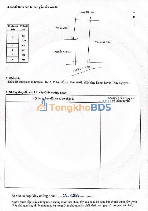 Lô đất Thiên Hương, Thủy Nguyên 80m² - Sổ đỏ chính chủ, sang tên ngay!