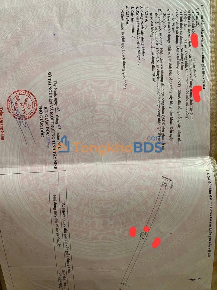 Đất nền Trảng Bàng 912m² giá thỏa thuận - Đường to ô tô