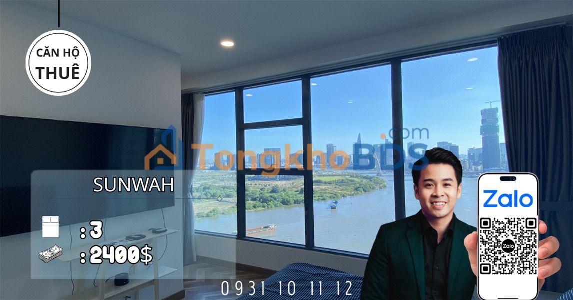 Căn hộ Sunwah Apartment Quận 1 125m² 57.6tr/tháng - View đẹp
