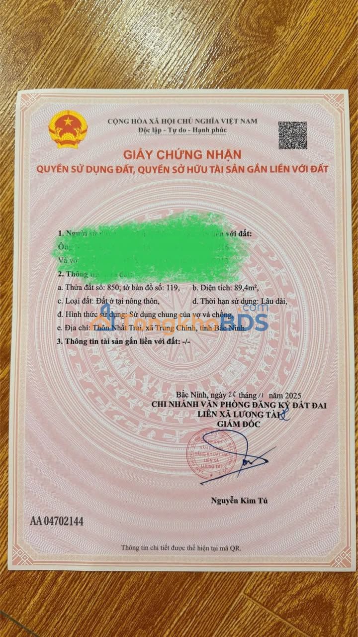 Đất nền Minh Tân, Từ Sơn 90m² 1.5 tỷ - Sổ đỏ chính chủ