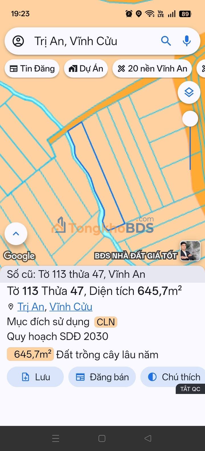 Đất vườn Vĩnh An 650m² 600 triệu - Đường ô tô