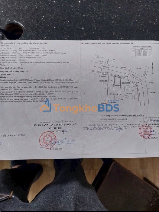 Đất nền Nguyễn Thị Sáng Hóc Môn 161m² 6.9 tỷ - Đường to ô tô