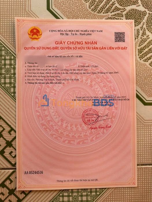 Đất nền Tân Vĩnh Hiệp 125m² 2,7 tỷ - Sổ đỏ chính chủ